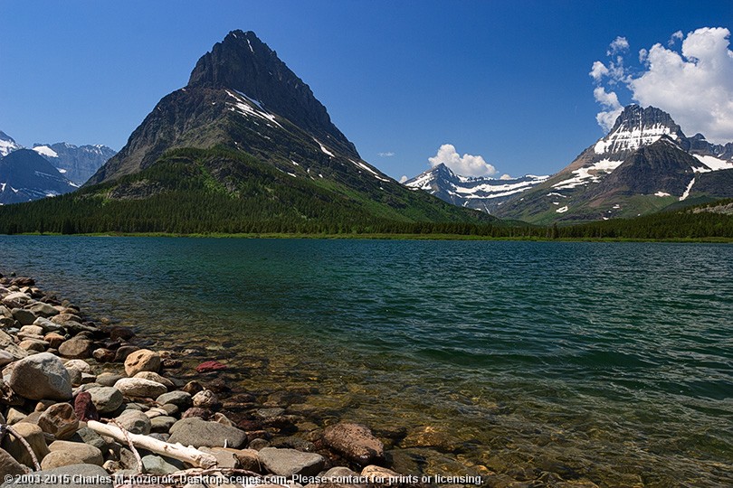 Mount Grinnell and Swiftcurrent Lake, Many Glacier