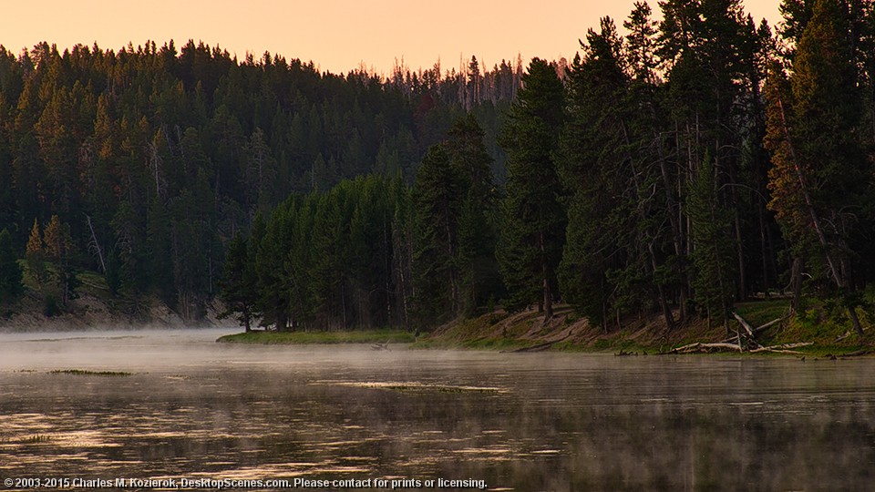 Misty Dawn on the Yellowstone 
