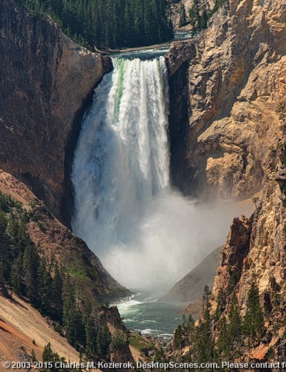 Yellowstone Lower Falls Closeup